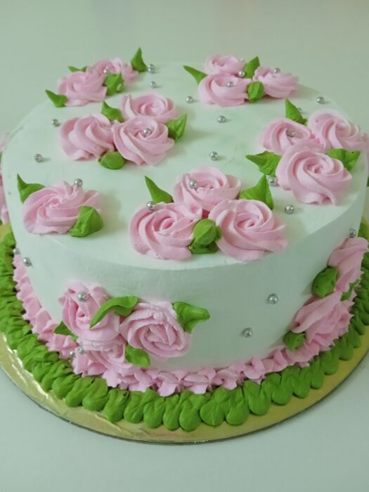 Pink Floral Cake