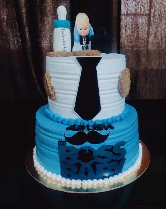 Boss baby theme cake