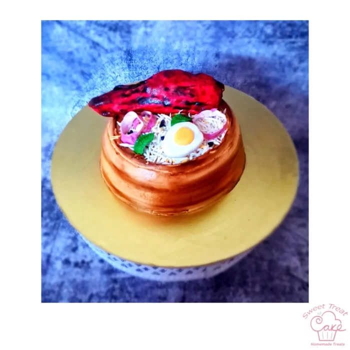 Biryani theme cake
