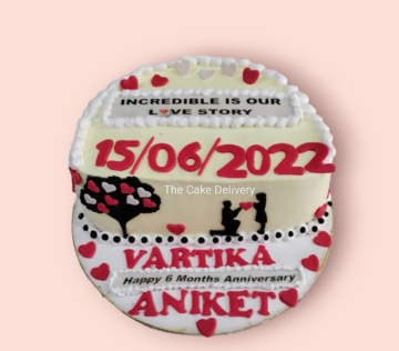 Half anniversary cake