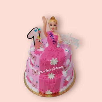 Barbie doll cake