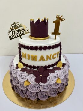 Princess theme two tier cake