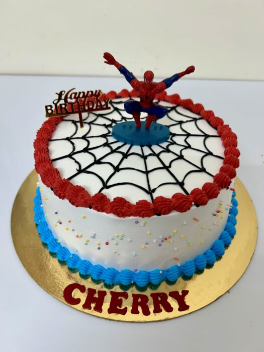 spider man theme cake