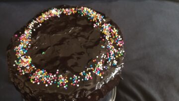 Eggless chocolate cake