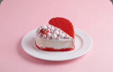 Red velvet heart cake