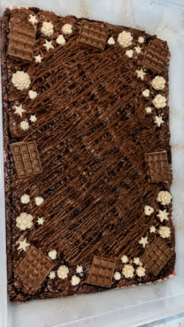 Customised nutella brownie slab