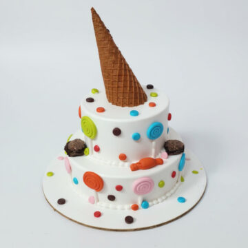 Candy cone cake