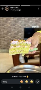 Rose pistachio cake