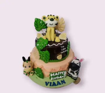 Jungle theme cake
