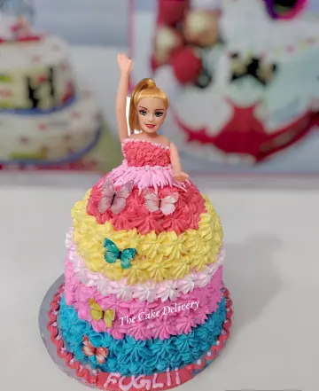 Barbie doll cake