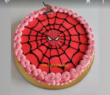 Spiderman theme cake