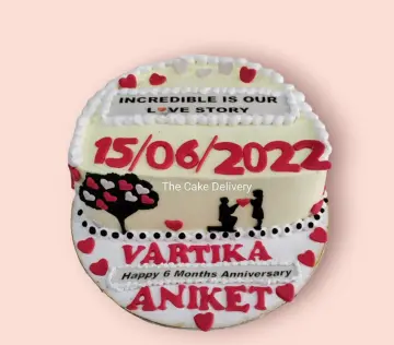 Half anniversary cake