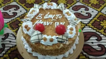 Vanilla sponge icing cake eggless