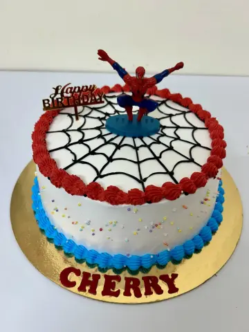 Spider man theme cake