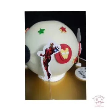 Avengers theme pinata cake .