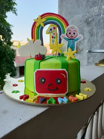 Coco melon theme cake