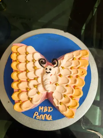 Vanila cake , butterfly theme
