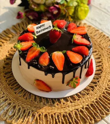 Chocolate with strawberry cake