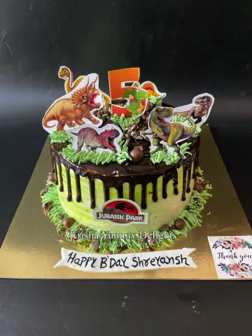 Dinosour theme cake