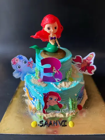 Mermaid theme cake